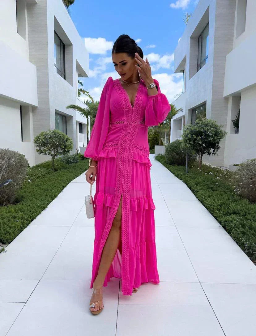 Levoire | Robe Maxi À Manches Longues Finie