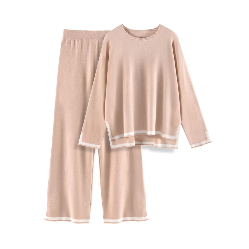 Levoire | Ensemble Pour Femmes Ensemble Cozy Deux Pièces Avec Détails Contraste Rosa