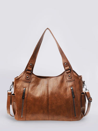 Levoire | Sac À Main En Cuir Classique Avec Des Détails Zippés Pour Femmes