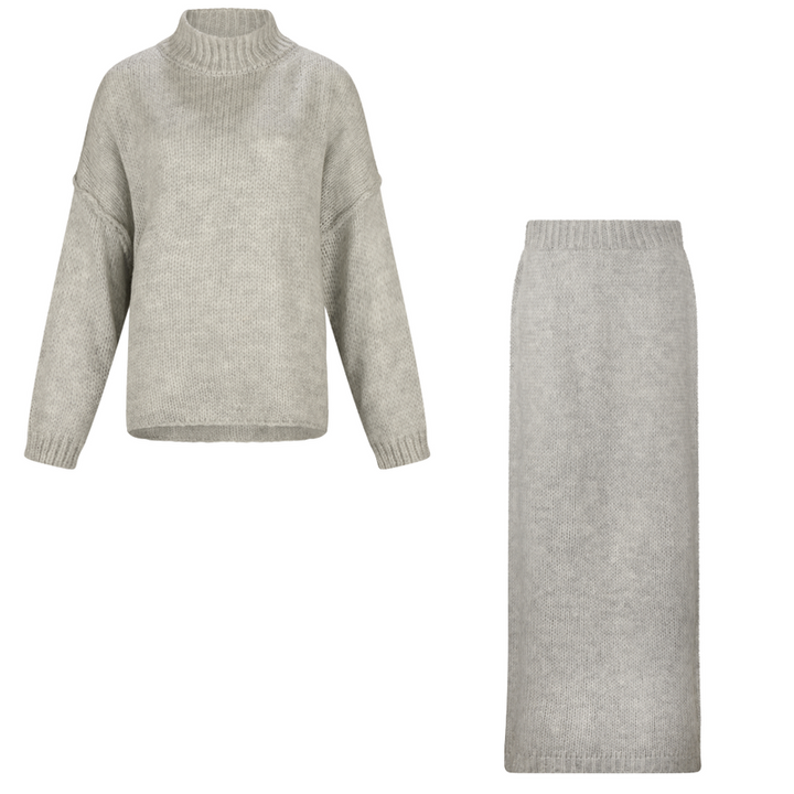 Levoire | Ensemble De Tricot Avec Fil Doux Et Instructions Gris