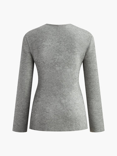 Levoire | V-Décollété Bouton Pull Doux