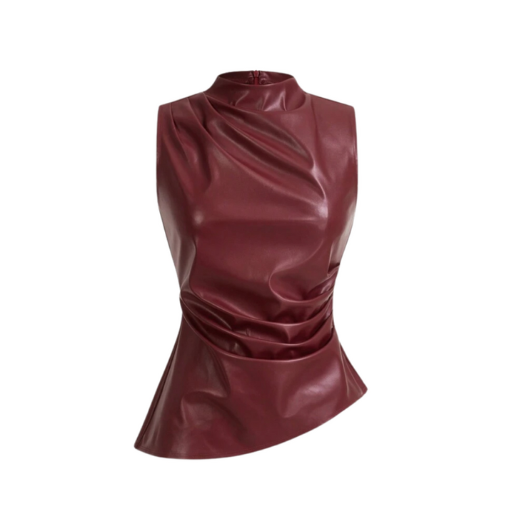 Levoire | Top En Simili Cuir Sculpt L