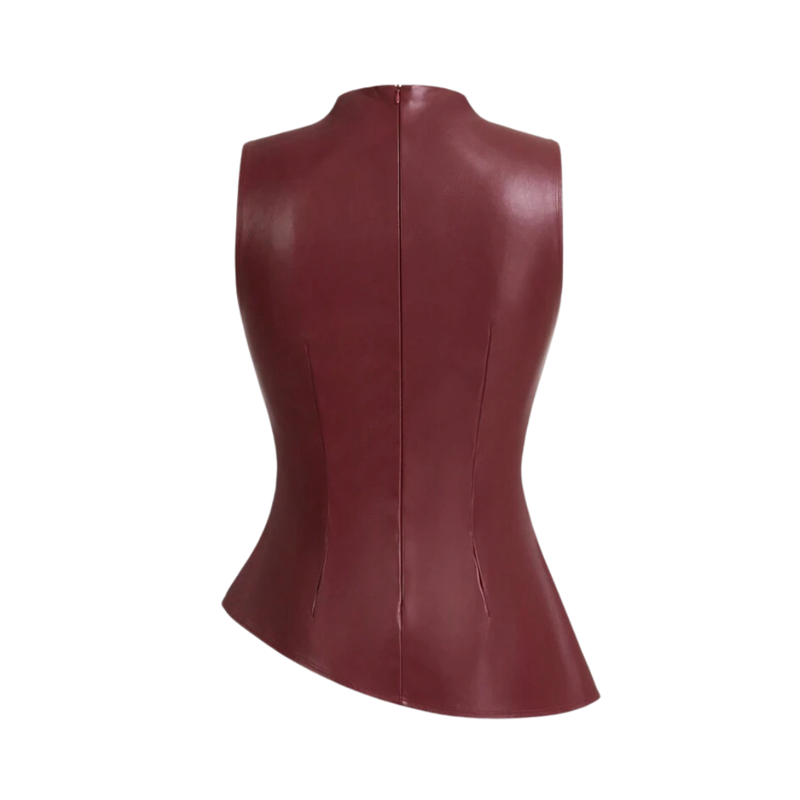 Levoire | Top En Simili Cuir Sculpt