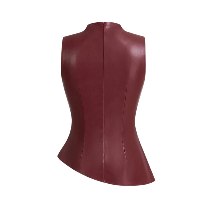 Levoire | Top En Simili Cuir Sculpt
