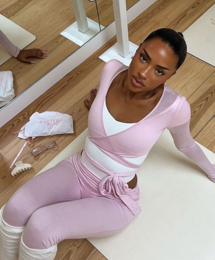 Levoire | Haut De Bikini Enveloppant En Rose Clair