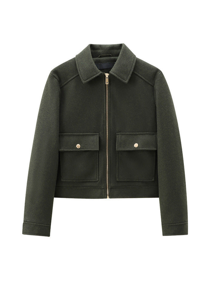 Levoire | Veste À Zip Inversé Vert