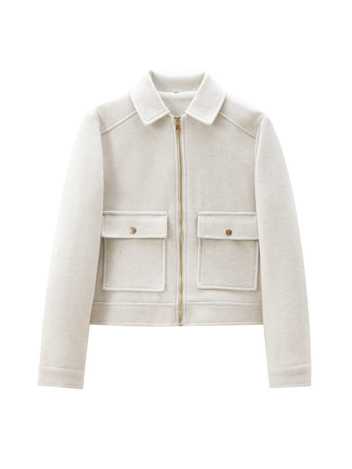 Levoire | Veste À Zip Inversé Blanc