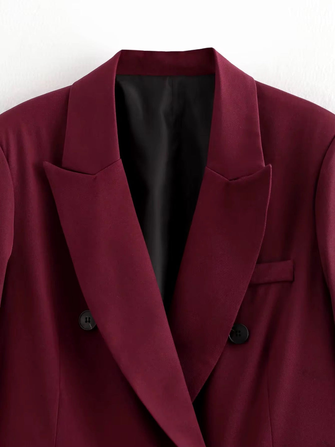 Levoire | Blazer Bordeaux À Double Boutonnage