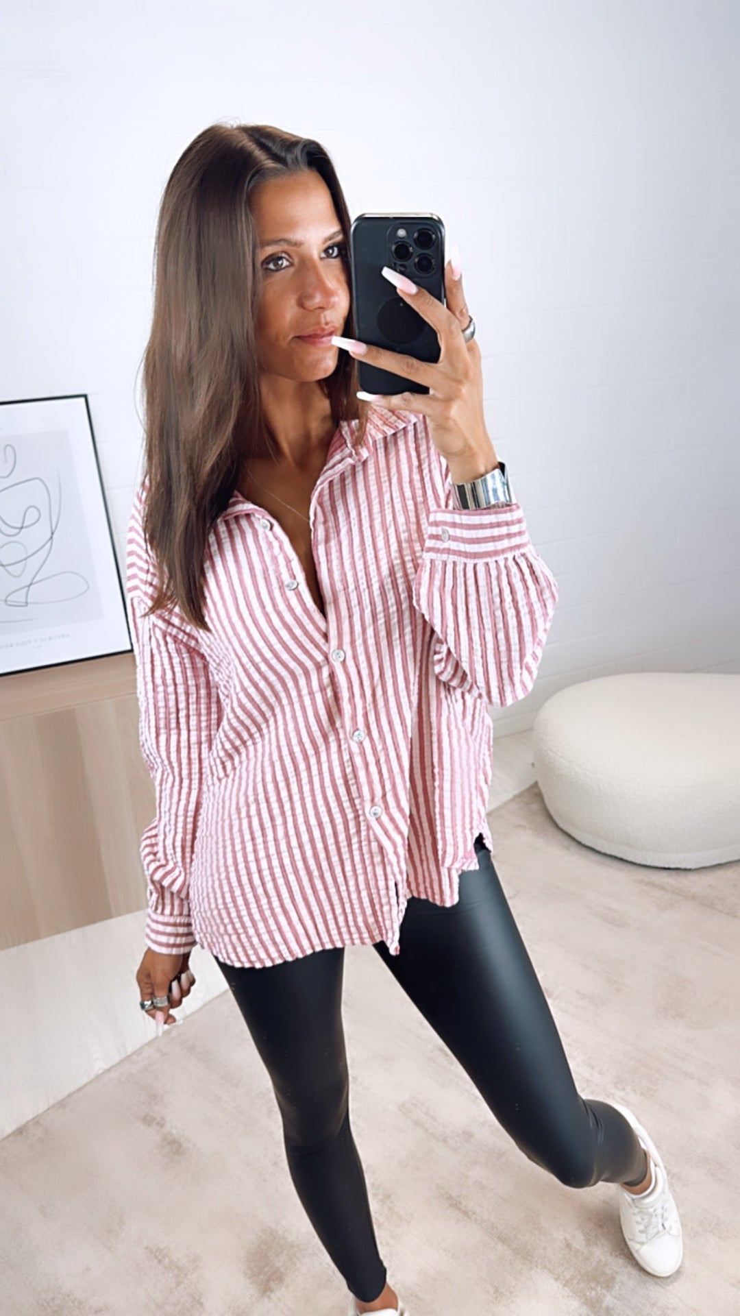 Levoire | Chemise Surdimensionnée En Mousseline Rayée L