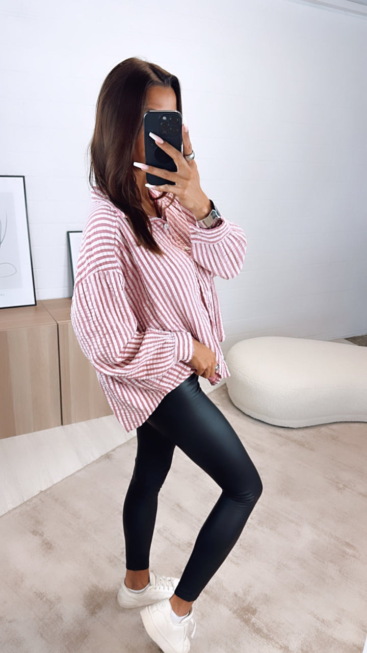 Levoire | Chemise Surdimensionnée En Mousseline Rayée