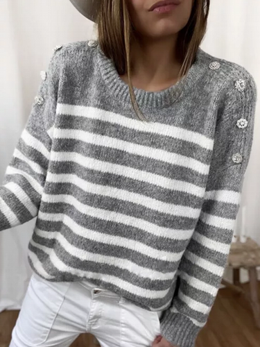 Levoire | Style Décontracté Myk Pull Rayé À Manches Longues