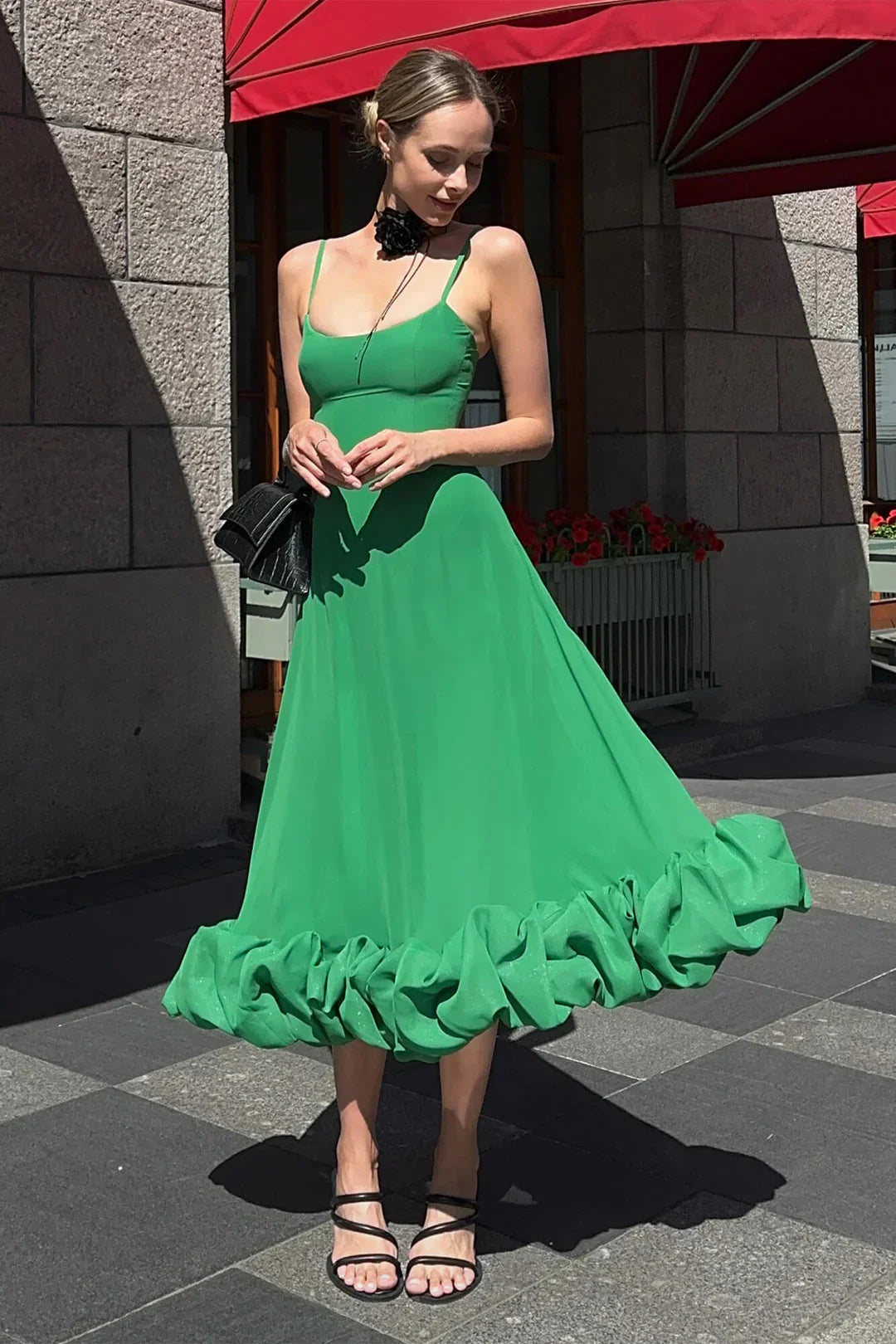 Levoire | Bustier Midi Robe Vert