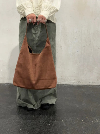 Levoire | Sac à bandoulière en daim doux Braun