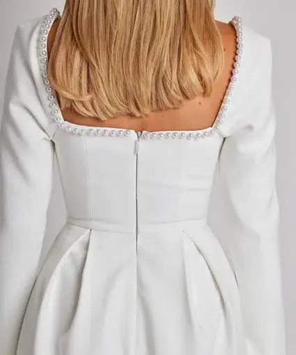 Levoire | Robe À Col Carré Sans Manches À Lacets Perles
