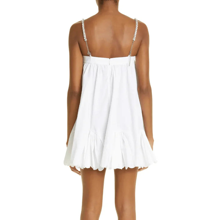 Levoire | Paris Popeline Mini Robe À Ourlet Festonné
