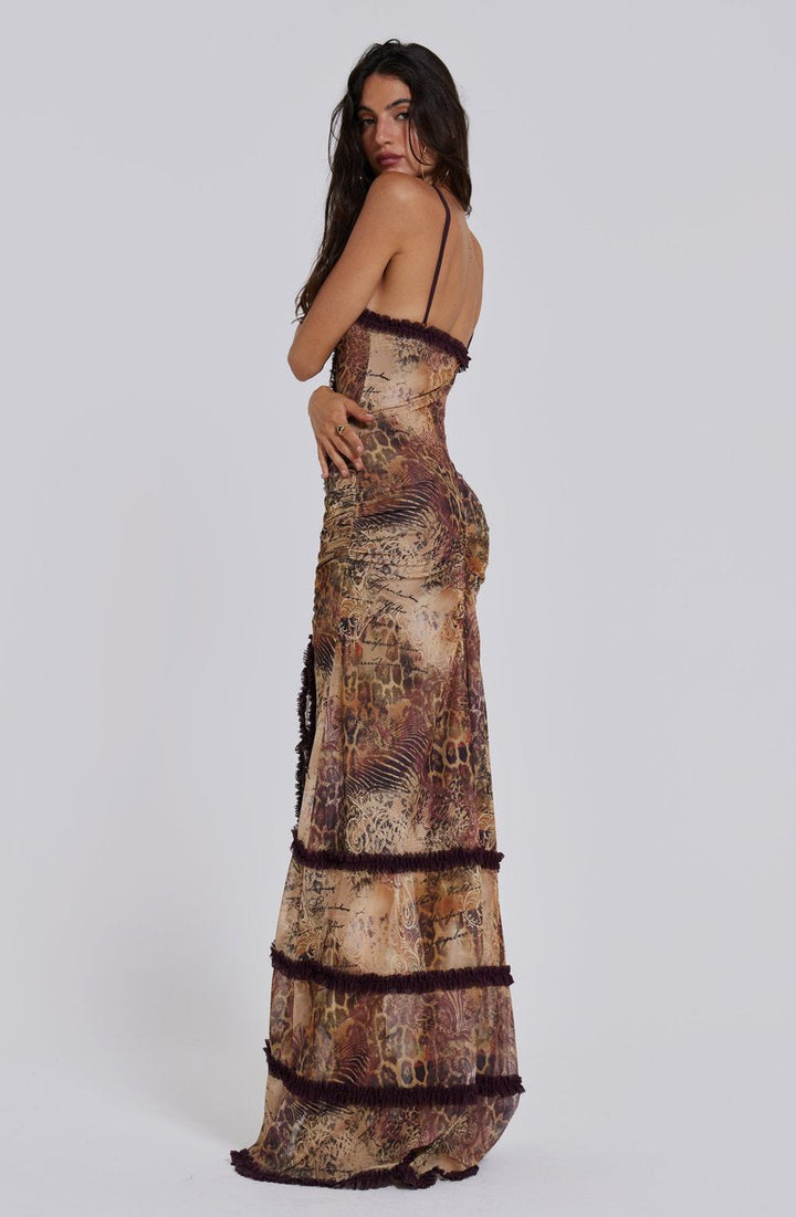 Levoire | Robe Maxi En Rose De Soleil
