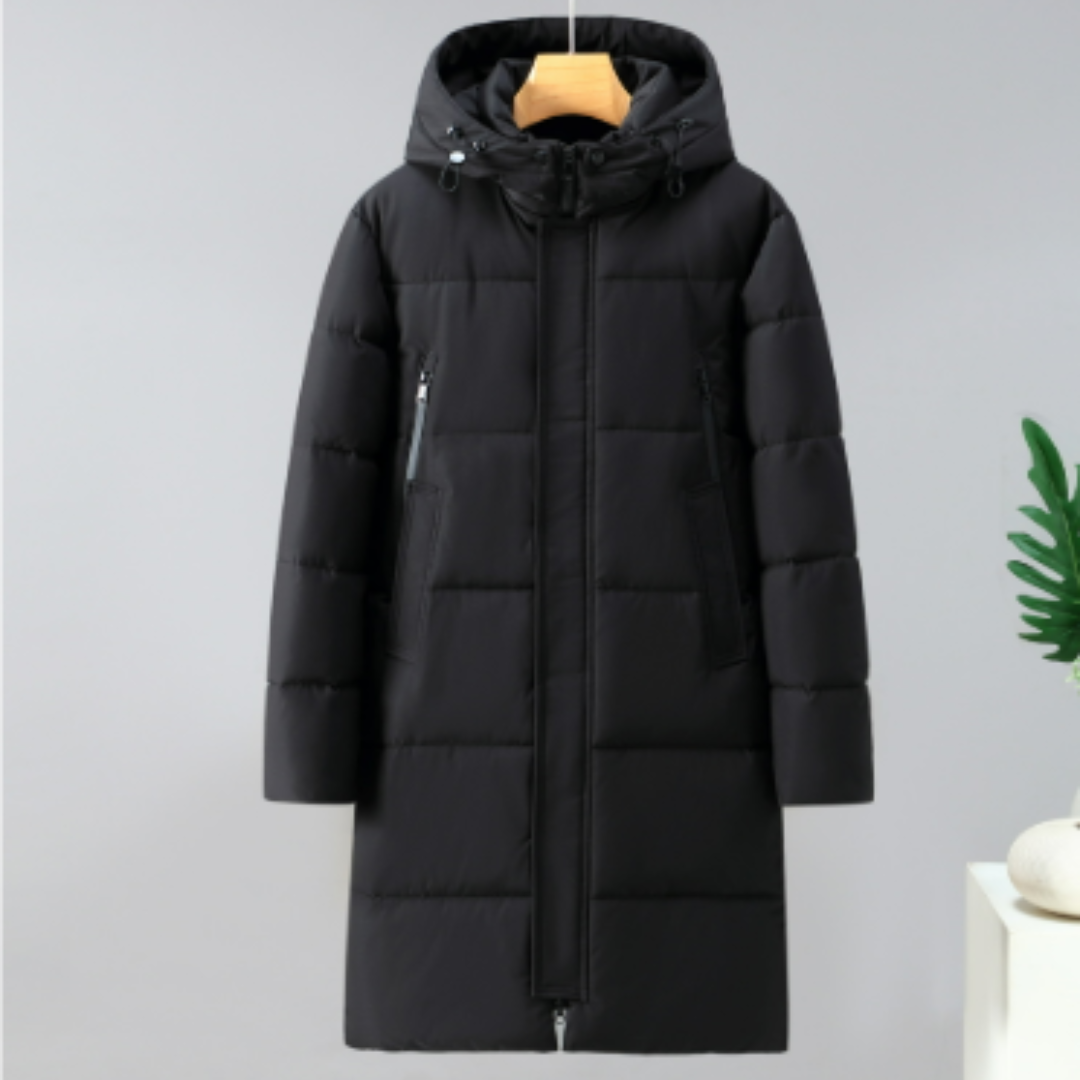 Levoire | Parka Hommes Capuche Imperméable Noir