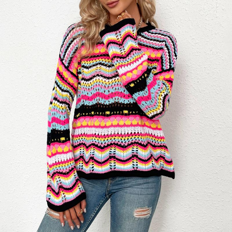 Levoire | En Tricot Rayé Colorées