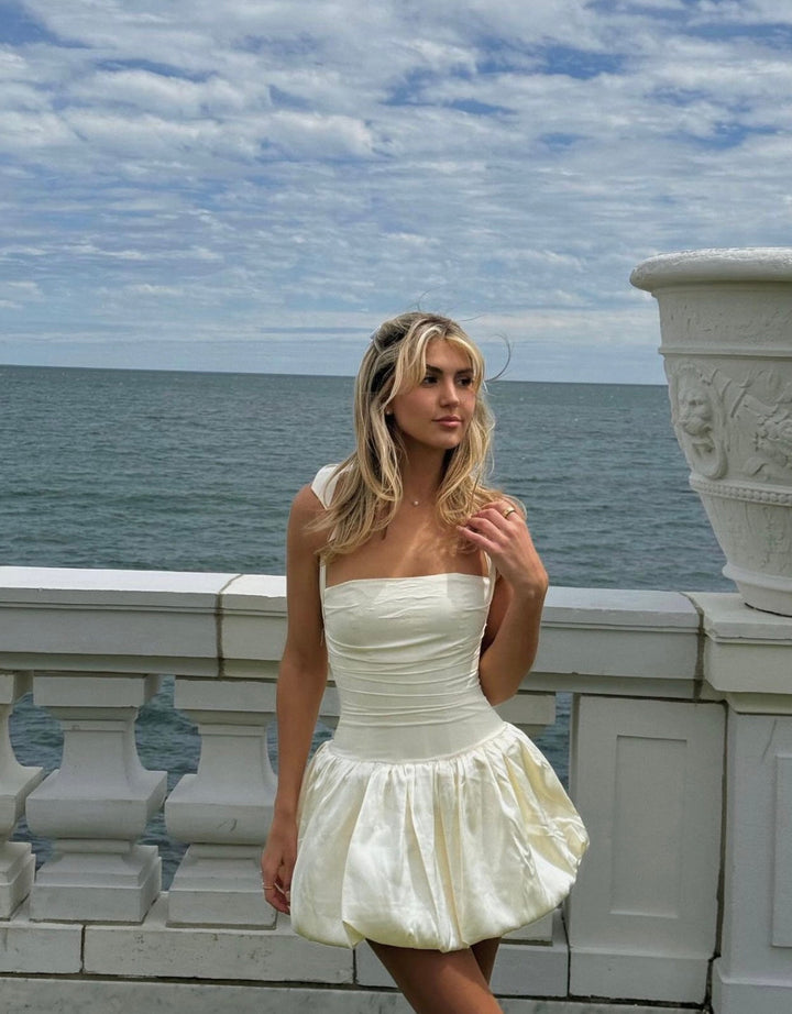 Levoire | Ibiza Blanc Ballon Ourlet Lacer Halterneck Corset