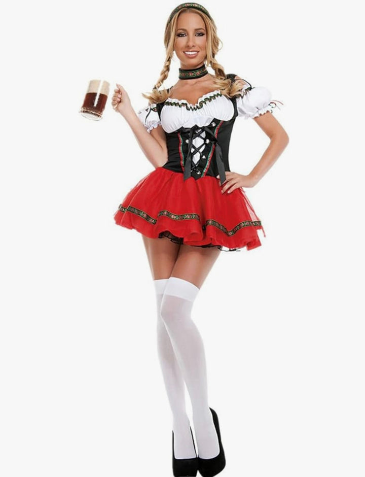 Levoire | Costume De Serveuse Bavaroise Halloween Rot