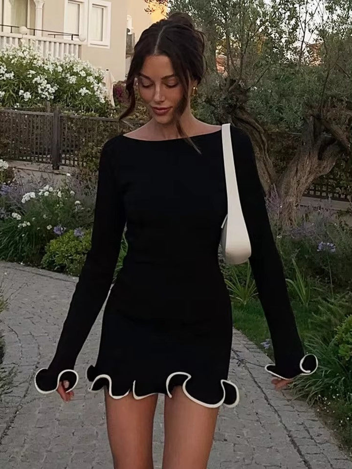 Levoire | Robe Mini À Volants Noir
