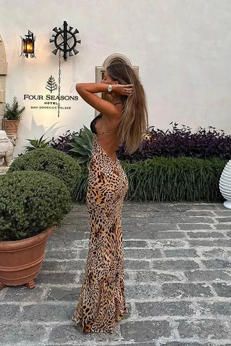 Levoire | Imprimé Dos Nu Maxi Robe