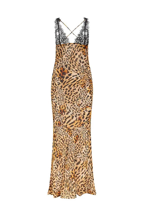 Levoire | Imprimé Dos Nu Maxi Robe