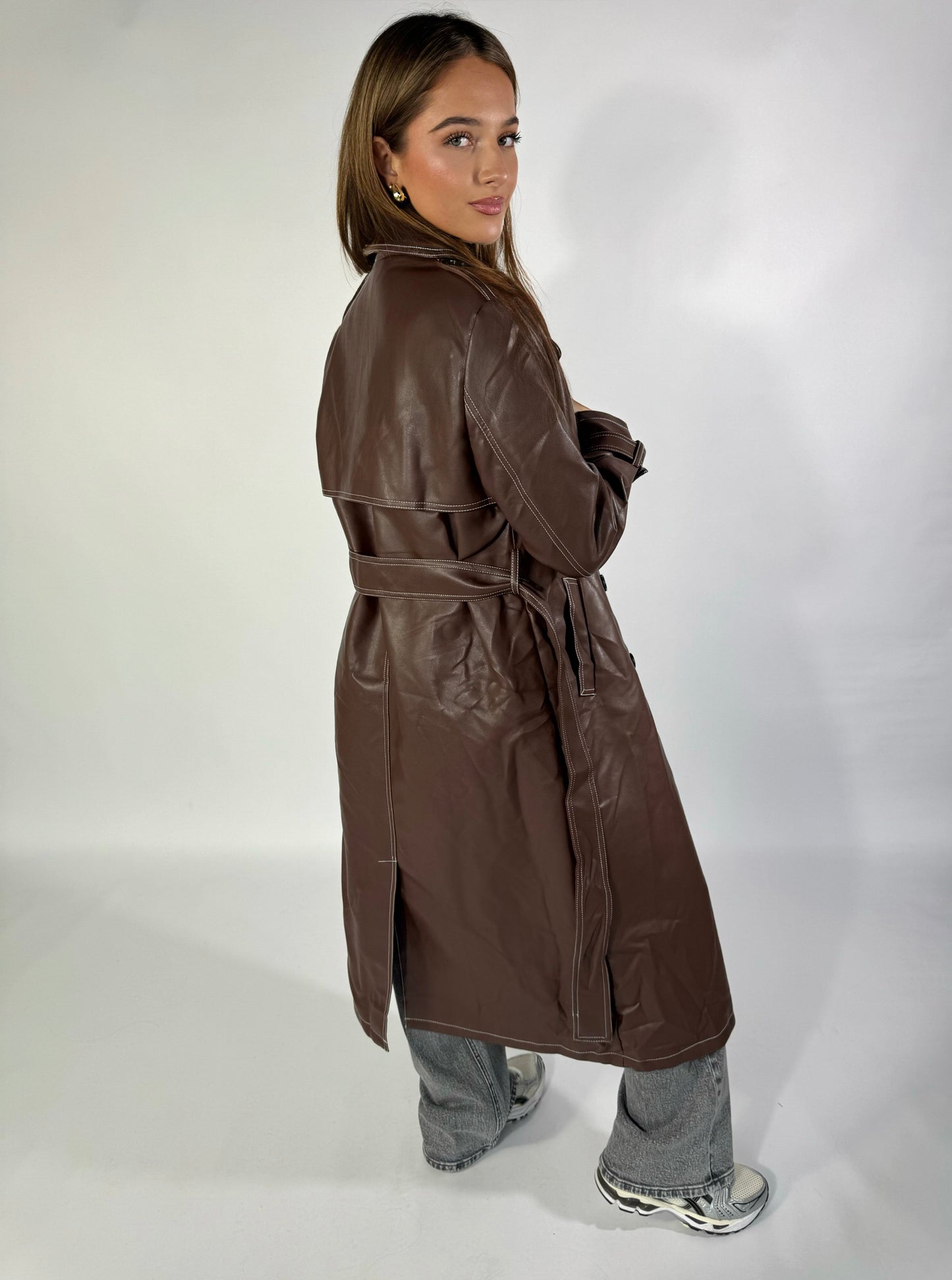 Levoire | Long Veste En Similicuir