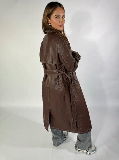 Levoire | Long Veste En Similicuir