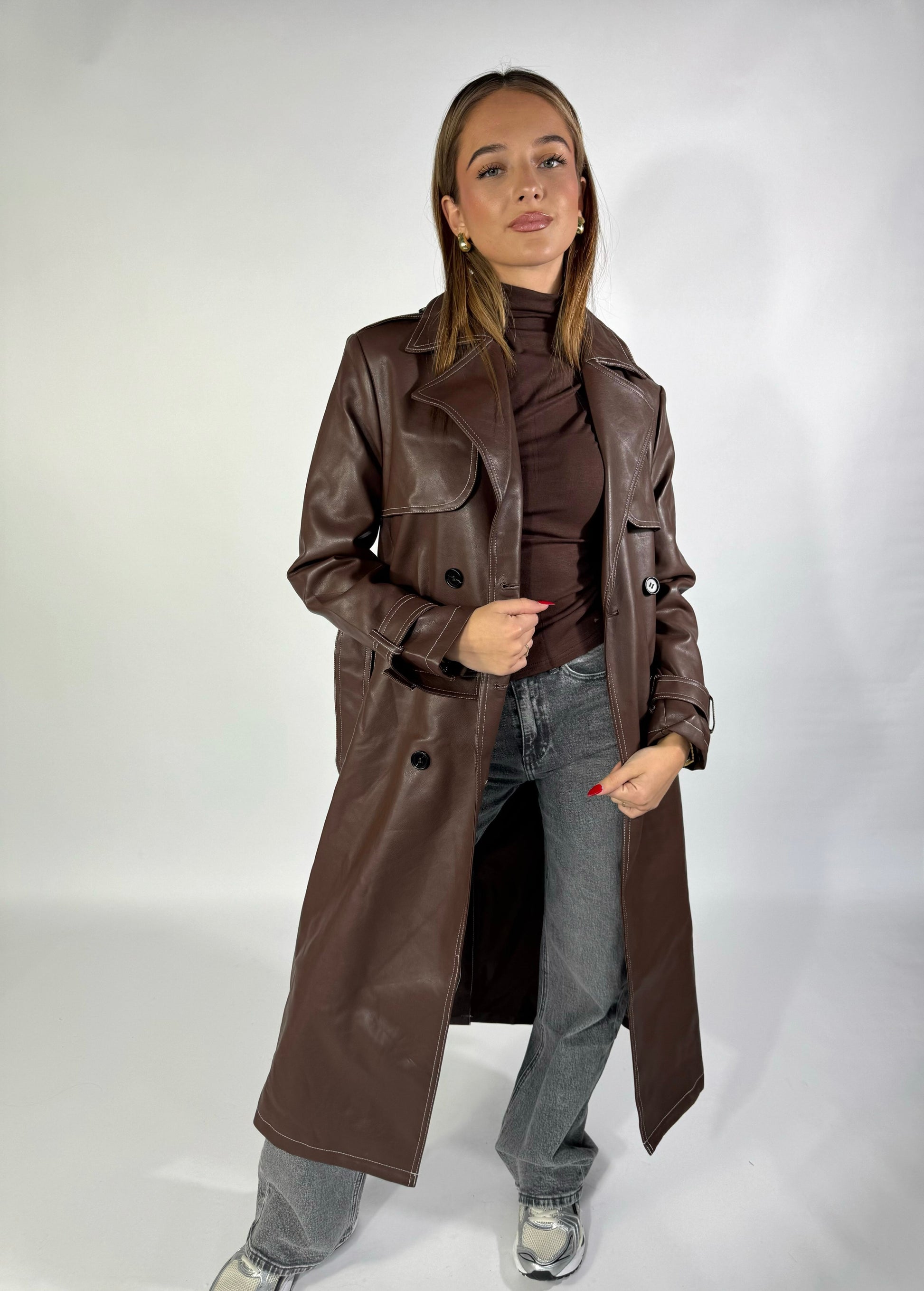 Levoire | Long Veste En Similicuir