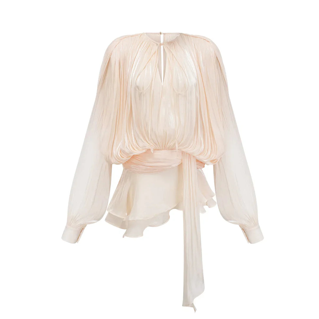 Levoire | Plissé T-Shirt À Volants Mini Robe