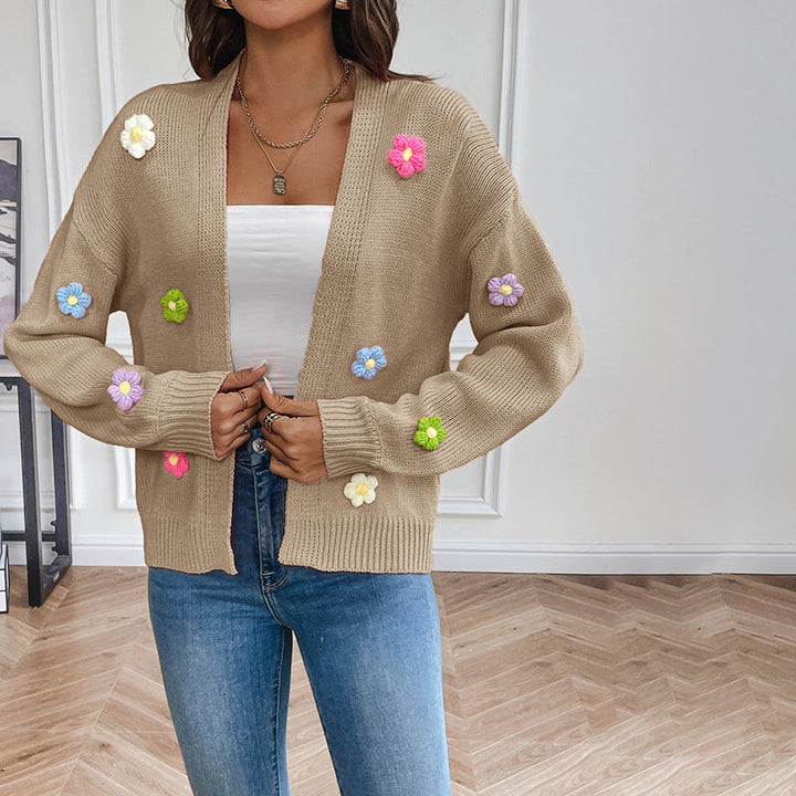Levoire | Tricoté Fleuri 3D Kaki