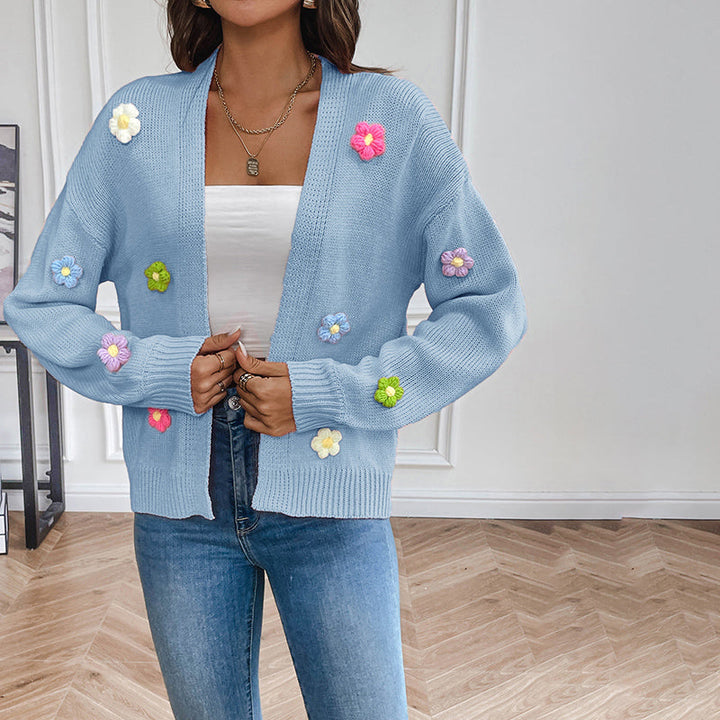 Levoire | Tricoté Fleuri 3D Bleu