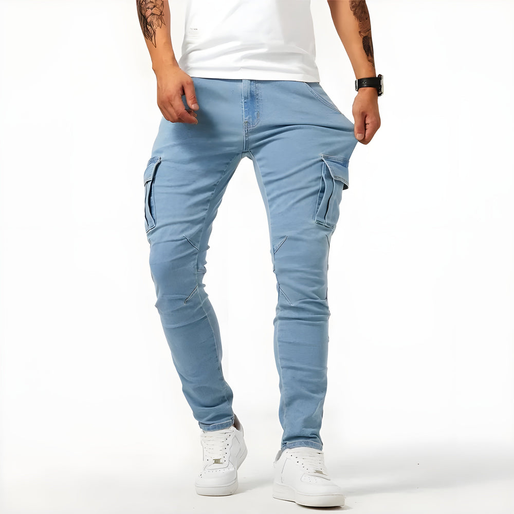 Levoire | Pantalon Cargo Urbain Extensible Bleu