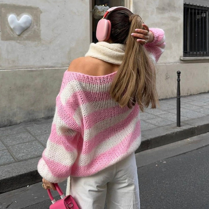Levoire | Pull En Tricot Structuré Femme Rosa
