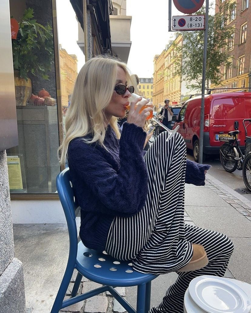 Levoire | Pantalon Rayé Tendance Pour Un Look Frais