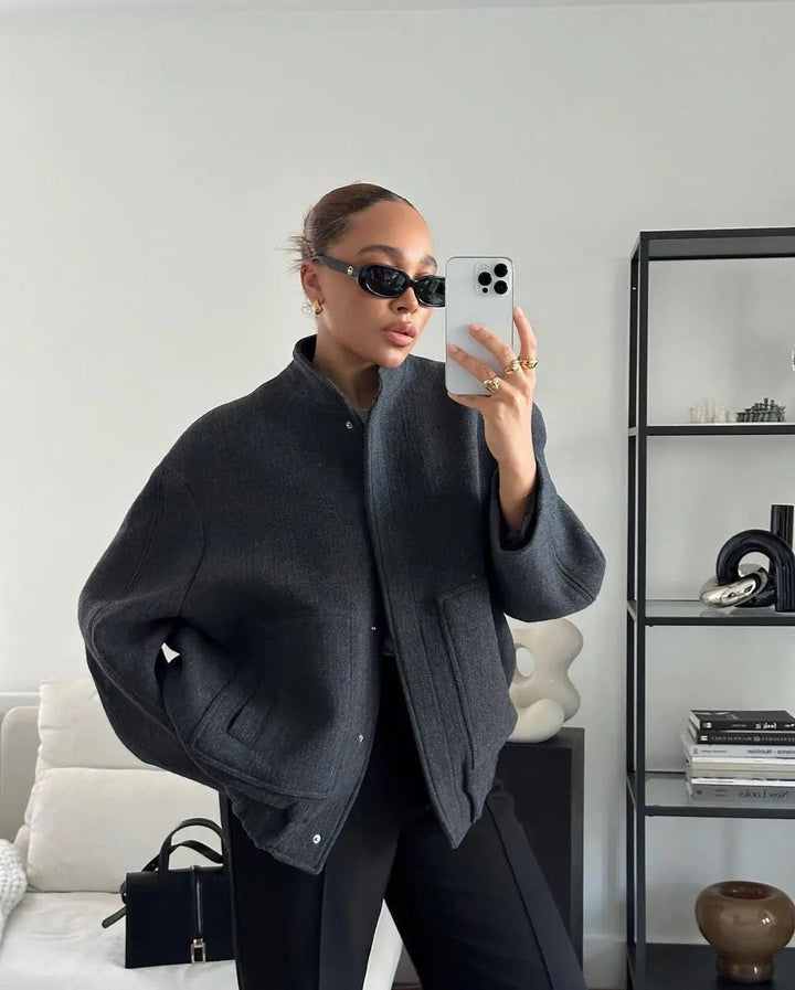 Levoire | Veste À Boutons De Loisirs Pour Femmes Gris foncé