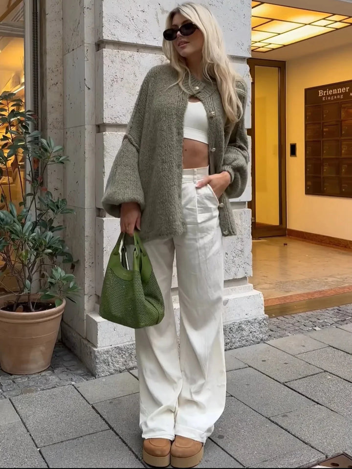 Levoire | Grande Taille Veste En Tricot Vert
