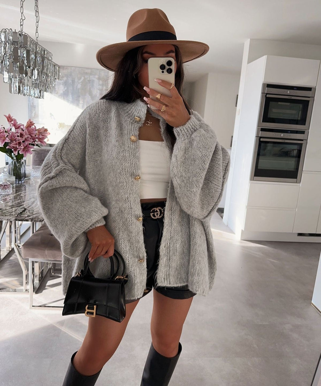 Levoire | Cardigan Oversize Pour Femmes Gris