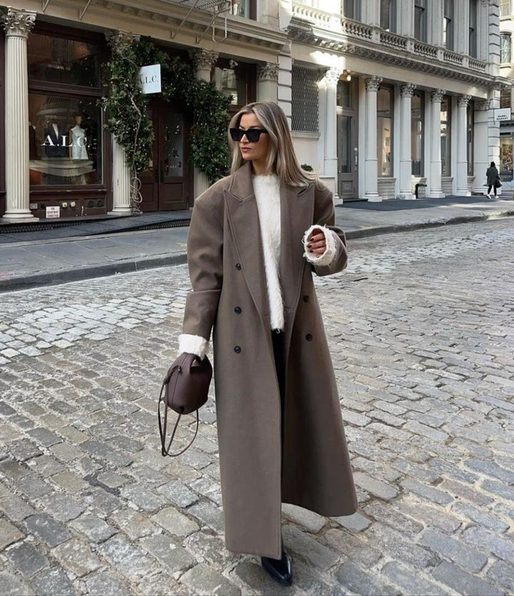 Levoire | Manteau Oversize Plus Long Pour Femmes Braun