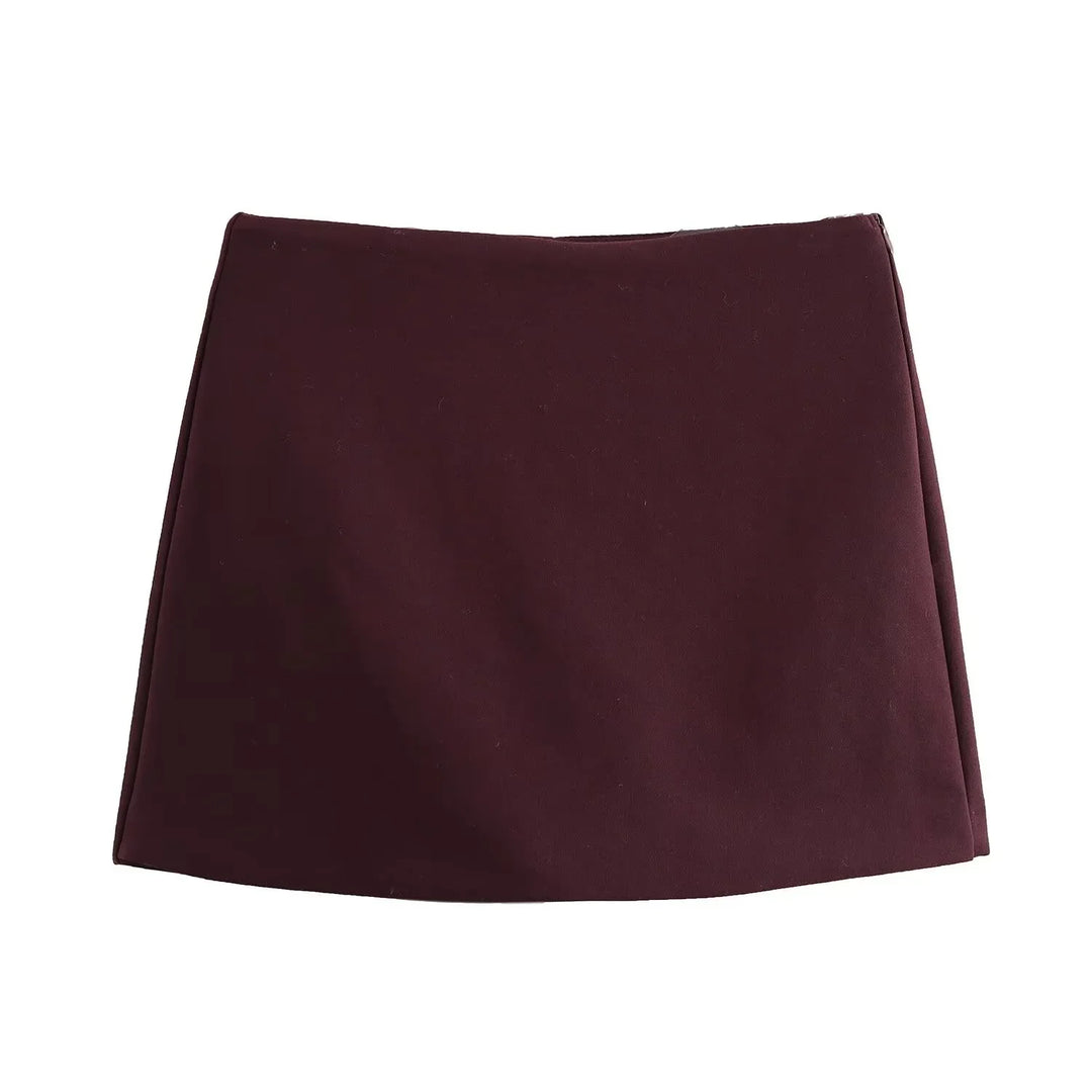 Levoire | Essentielle Satin-Shorts Bordeaux (pas d'ouverture)