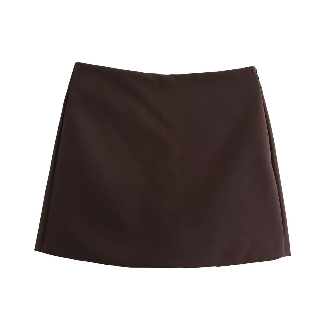 Levoire | Jupe-Culotte Élégante Courte Pour Femmes Mokkabraun (pas de fente)