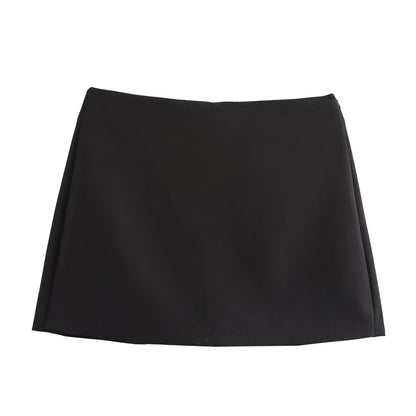 Levoire | Jupe-Culotte Élégante Courte Pour Femmes Noir (pas de fente)