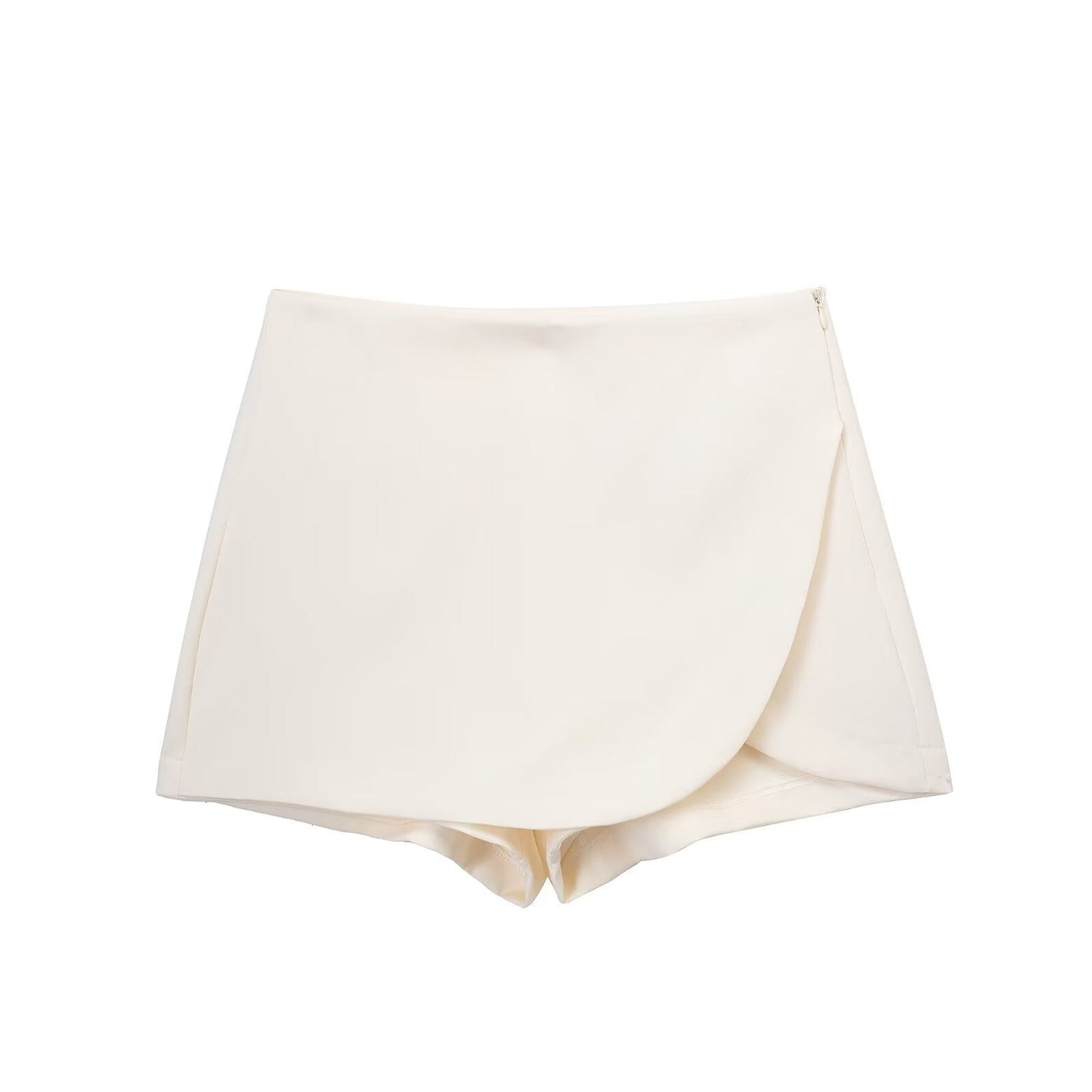 Levoire | Jupe-Culotte Élégante Courte Pour Femmes Beige (avec fente)