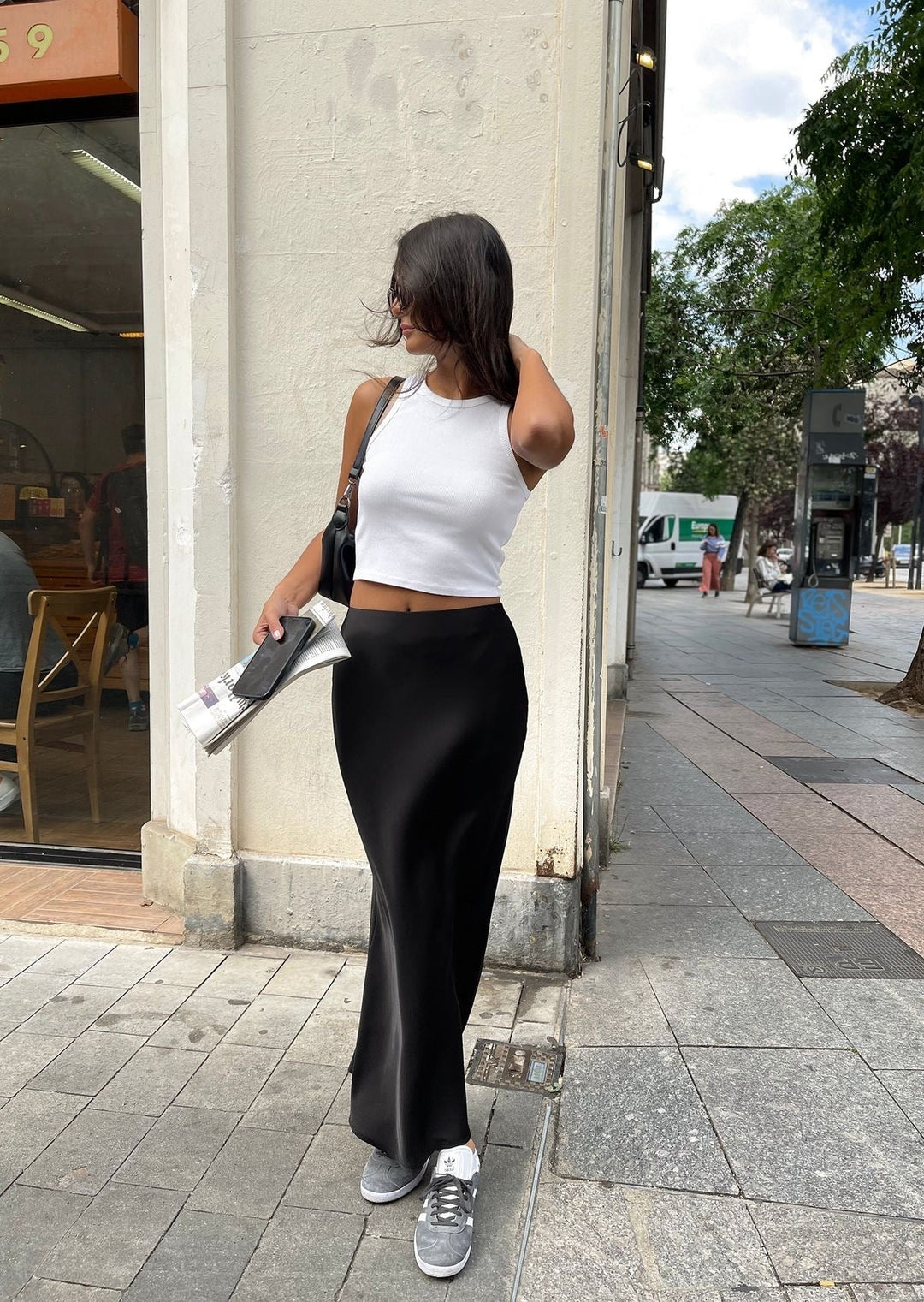 Levoire | Jupe Maxie En Satin Pour Femmes