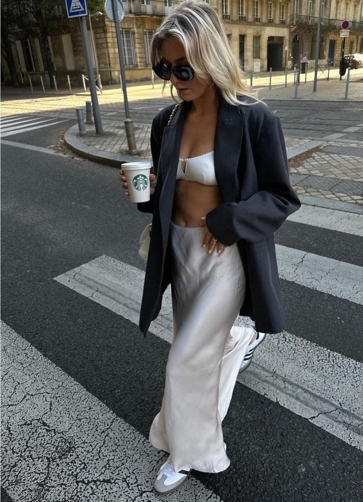 Levoire | Jupe Maxie En Satin Pour Femmes