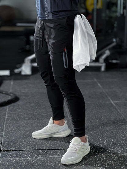 Levoire | Pantalon d'entraînement avec Résistance à l'Eau et Design Urbain pour Tous les Sports Noir