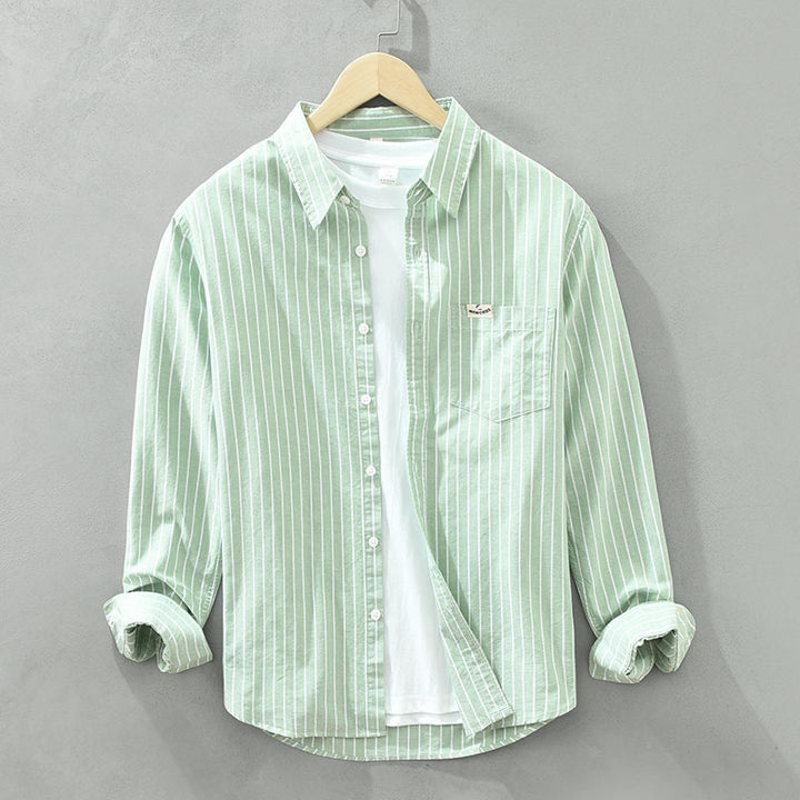 Levoire | Pull À Rayures Chic D'Été Vert