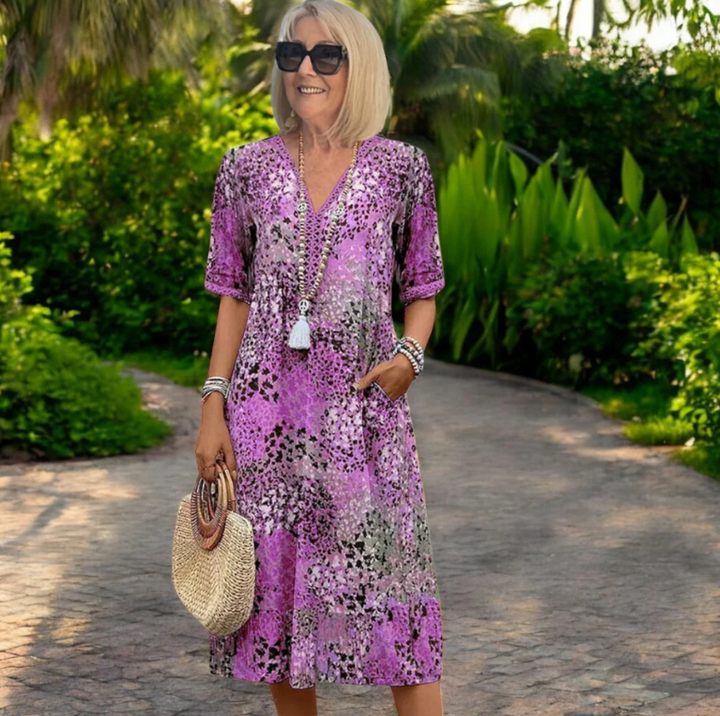 Levoire | Robe mi-longue légère d'été et de printemps Lila