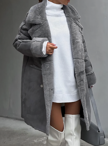 Levoire | Veste Sherpa élégante Grjis